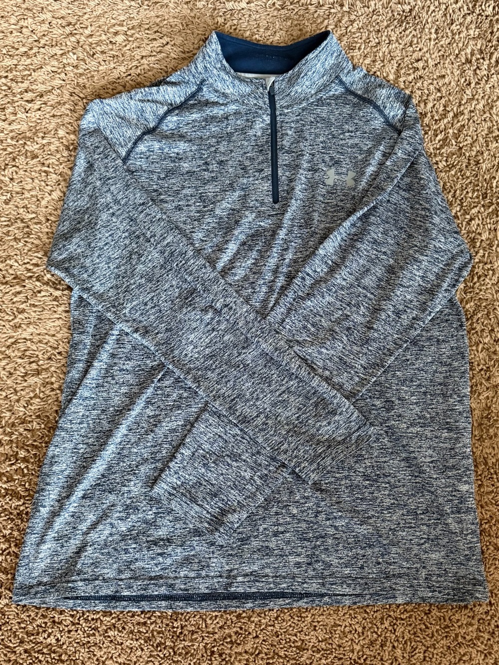 Under Armour Men's Heathered Navy Quarter-Zip Pullover